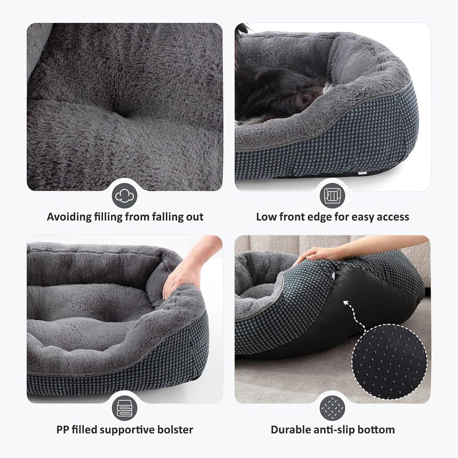 High Quality Durable Dog Beds Rectangle Cute Pet Bed For Dog And Cat Warming Soft Pet Sleeping Bed