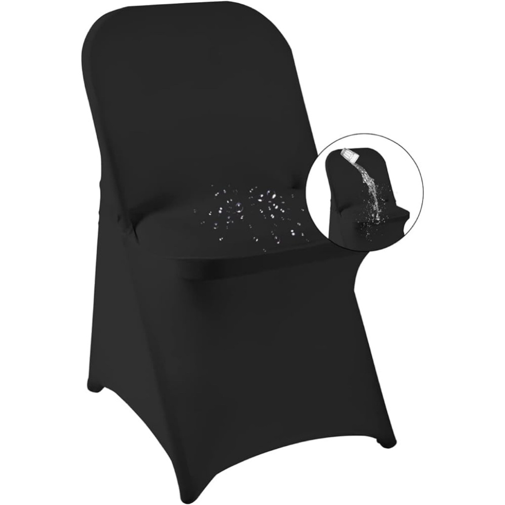 Spandex Folding Waterproof Chair Cover Stretch Chair Cover Protector for Wedding Party Dining Banquet Special Events