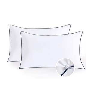 Adjustable Microfiber Standard Pillows with Premium Hollow Fiber Zipper Design Hotel Bed Pillows