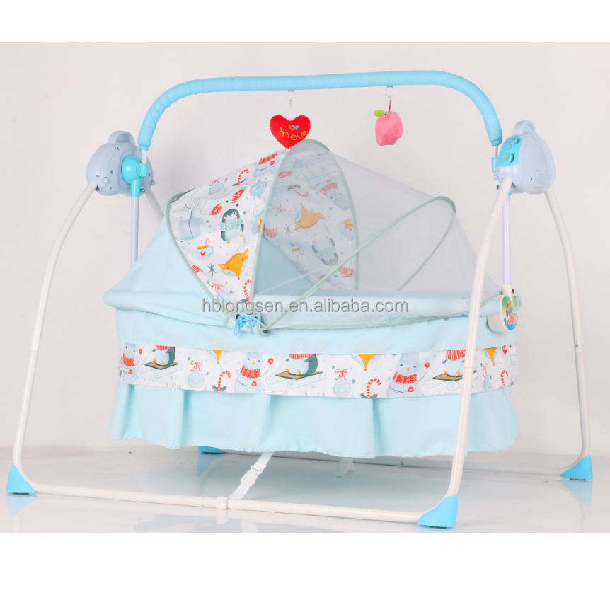 Baby Cradle Swing 5 Speed Electric Baby Crib Auto Rocking Chair Bed With Remote Control Infant Musical Baby Cot Bedside Sleeper