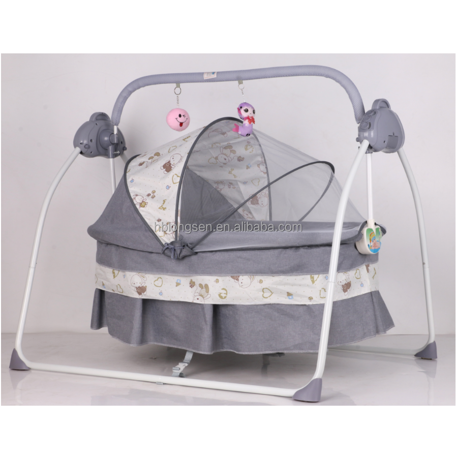 Baby Cradle Swing 5 Speed Electric Baby Crib Auto Rocking Chair Bed With Remote Control Infant Musical Baby Cot Bedside Sleeper