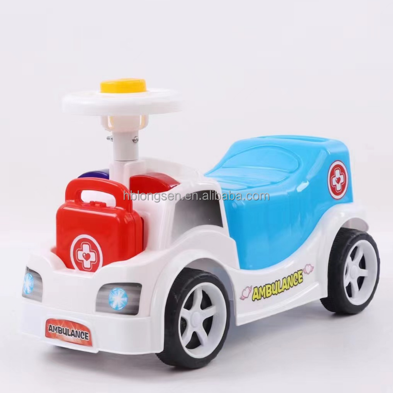 2023 China Baby Scooter Pedal Free Kids Baby Slide Car New Model Colorful Cheap Swing Car Ride On Toys With Four Wheels