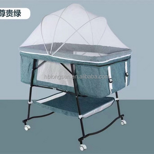 2023 Hot Sell Wholesale Electric Swing Beside Sleeper Beside Cribs Bed Baby Crib Rocking Chair Cotton Portable Baby Travel Bed