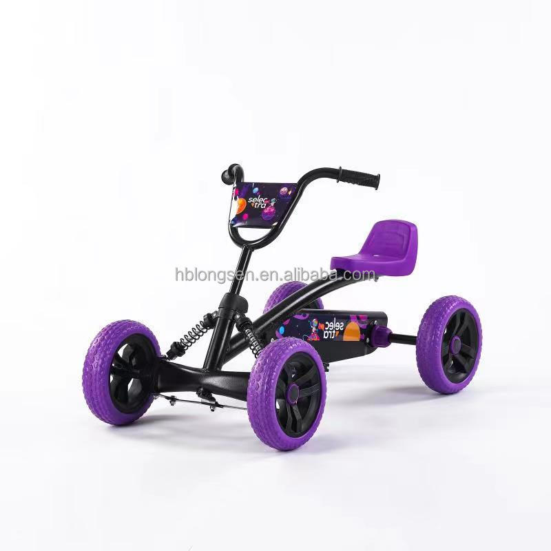 2023 New Kids Pink Mini Pedal Go Kart With Adjustable Seat Ride On Car For Kids