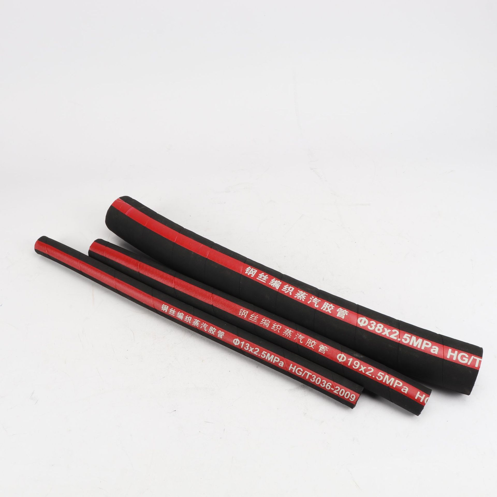 Control and power supply used Industrial Cloth / EPDM Smooth Surface Colorful Hydraulic Rubber Hose