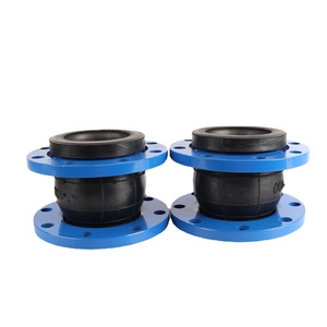 Factory Stainless Steel Flange Flexible Pipeline Connector Rubber Bellow Pipe Compensator Dn150 Flanged Rubber Expansion Joint