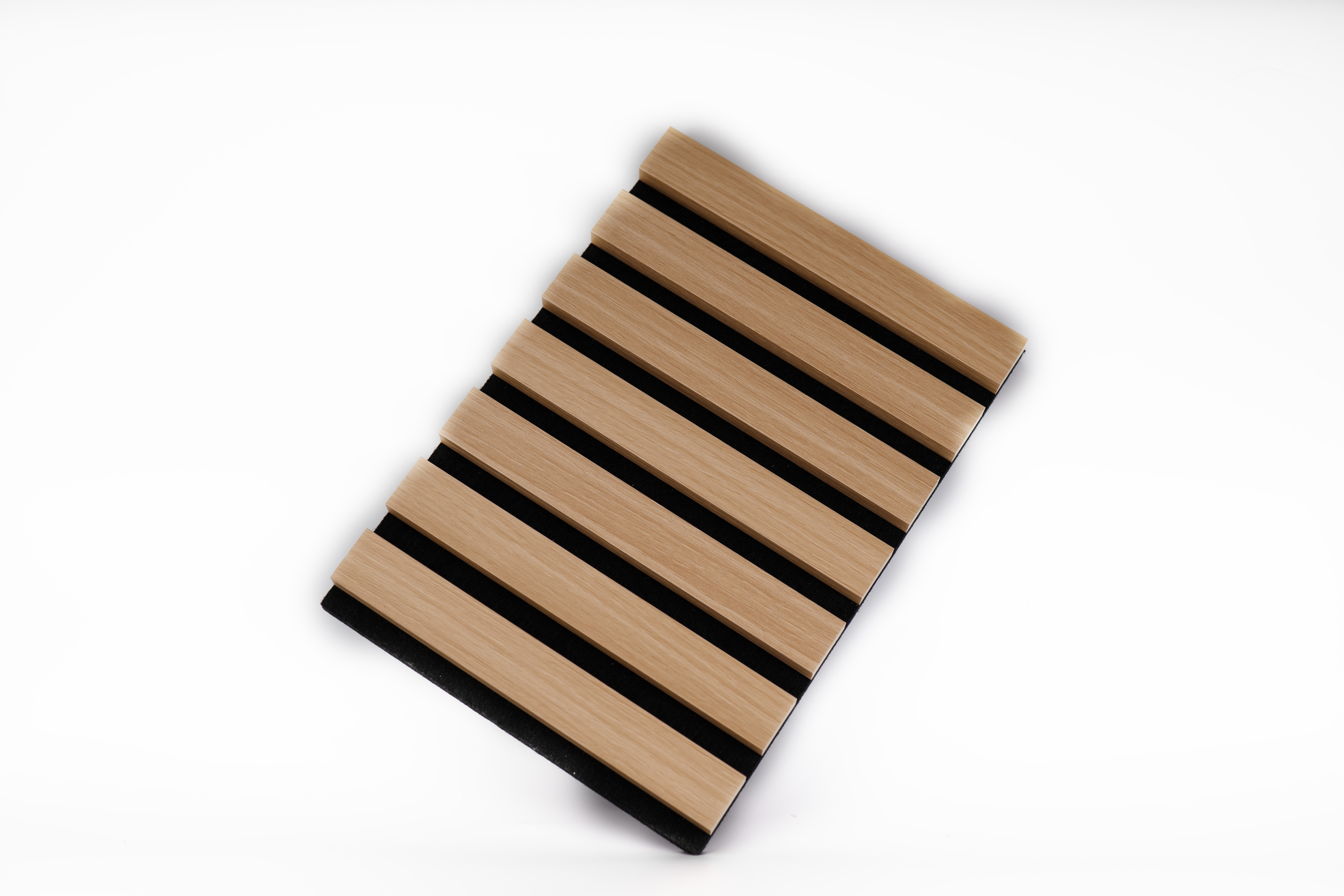 3D Wood Slat Acoustic Panels Soundproof Wall Panels for Interior Decor Noise Cancelling, Sound Absorbing Panel with Wood Finish