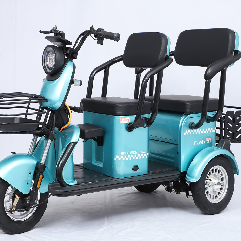 New Model Electric Pedicab for Elderly Fat Tire 3-Wheel Tricycle for Passenger and Cargo Transport