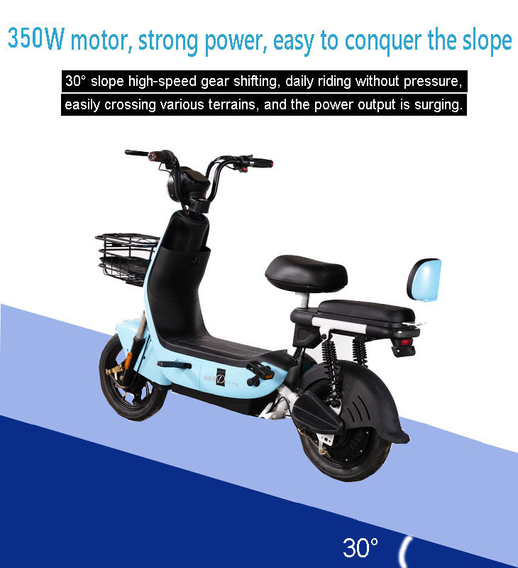 OEM/ODM 500W 48v20ah Electric Cargo City Bike Ebike 2 Seat Digital/Bluetooth Smart Electric Bicycle Steel Motorcycle Rear Hub