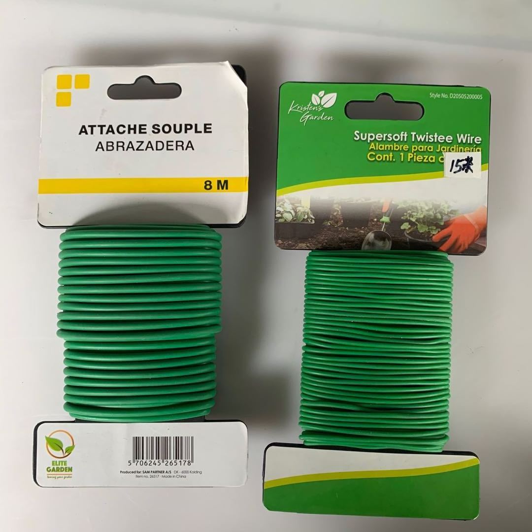 Horticultural soft garden wire vegetable  flower,  black green plastic coated iron wire tie plant binding wire