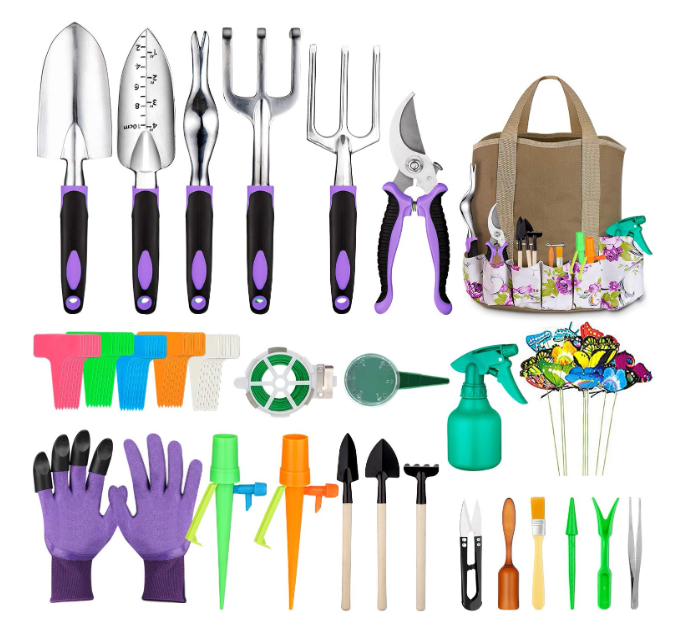 Garden Tools Set 83 Piece Gifts for Men Women Succulent Tools Set Included Heavy Duty Aluminum Gardening  for Garden