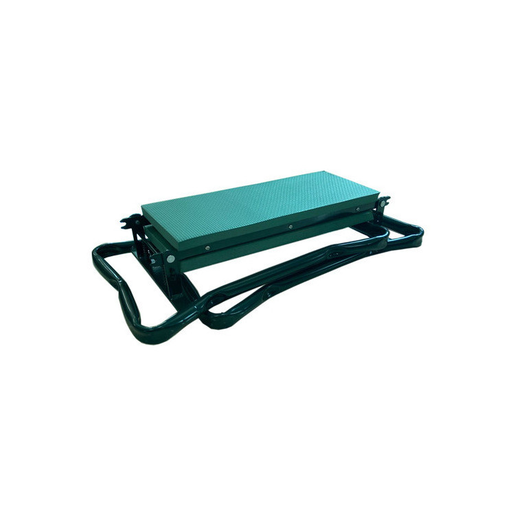 Folding Deep Seat Foldable Garden Kneeling Pad Chair Bench Seat Stool  Kneeler with  Handles and green tool bag