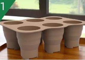 Green plant gardening supplies silicone flower pots thickened vegetable pots with air holes seedling tray