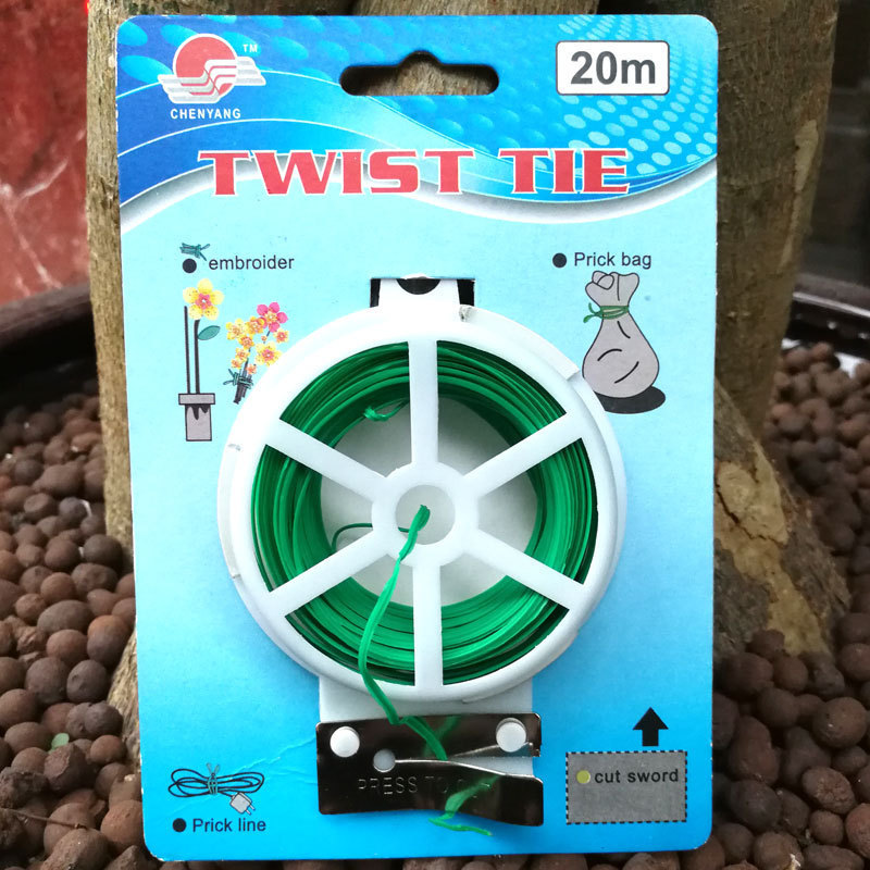 Plant Support Set Plant Ties 1 Roll 20 m  20m plastic-coated wire metal tie wire green gardening tie wire