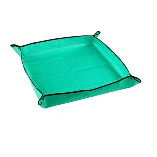 100cm Square Plastic Plant Repotting Mat Waterproof Gardening Pot Pad for Home Use with Grass Square Shape for Plant Care