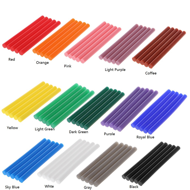 Free sample color hot melt glue sticks 18 mm x 300 mm 100x 11mm long for diy trigger