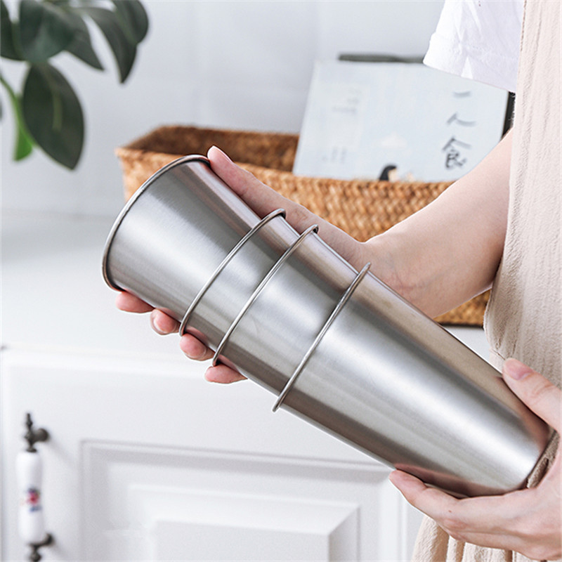 350Ml/500Ml Stainless Steel Mugs Metal Travel Mugs Tumbler Pint Glasses Cups For Outdoor Camping Drinking Coffee Tea Beer