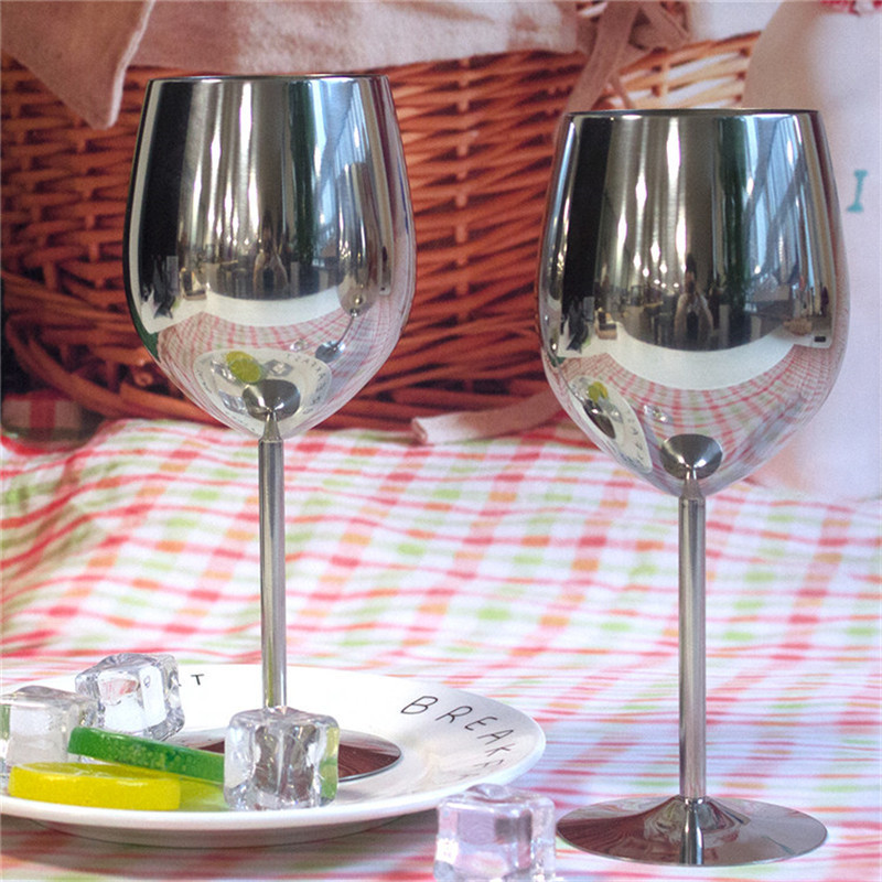 180ml/240ml/350ml/550ml Stainless Steel Goblet Red Wine Glass Home Bar Drinking Glass Cup Stemless Wine glass