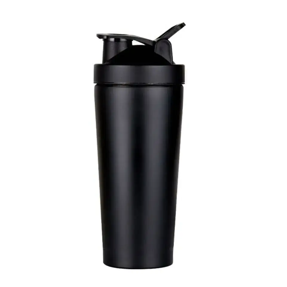 Customized Logo 17oz  Stainless Steel Single Wall Protein Shaker Cup Shakes Blender Water Bottles with Wire Whisk for Workout