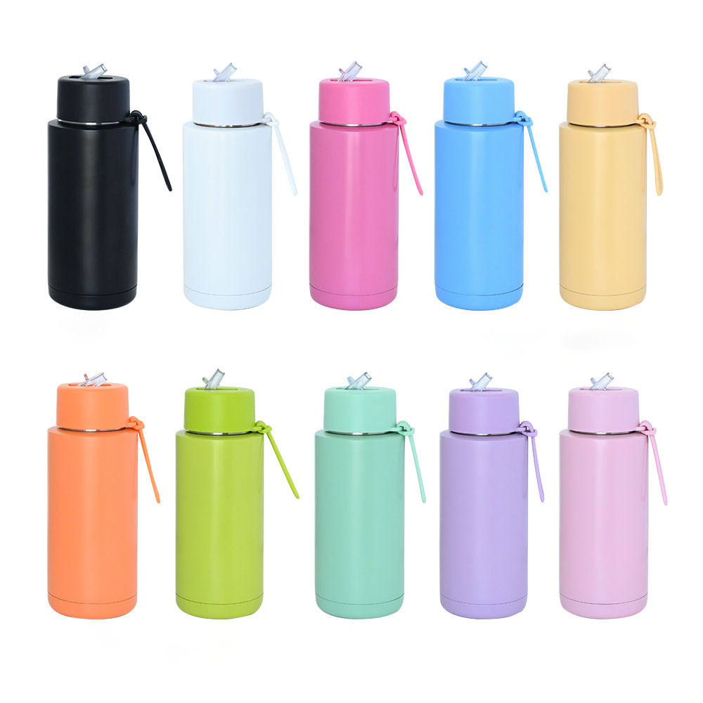 Manufacturer Custom bpa free 34oz 1000ml vacuum flask reusable double wall insulated frank green water bottle stainless steel