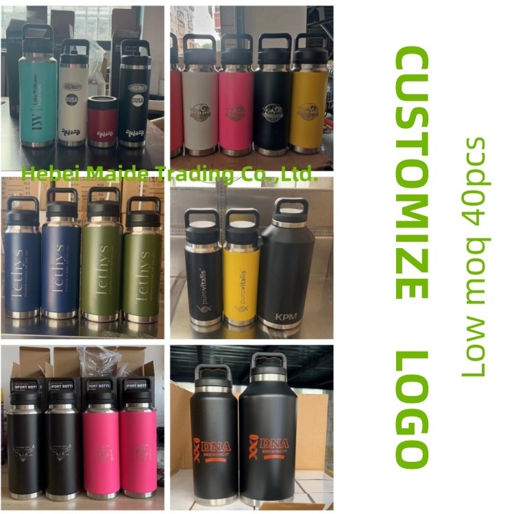 2023 New Hot sell Yetitumbler chug lid water bottle large capacity 1L double wall stainless steel portable thermos yetibottle