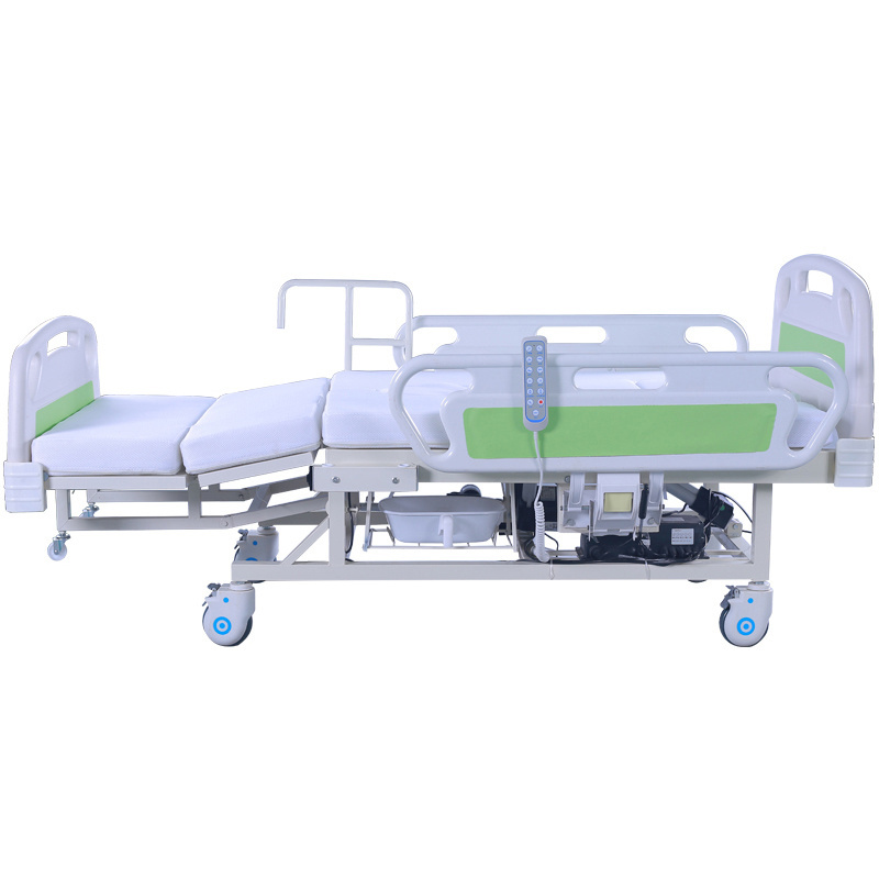 Wholesale electric Nursing Bed home care Bed With Toilet turn over function back rest leg lifting and falling