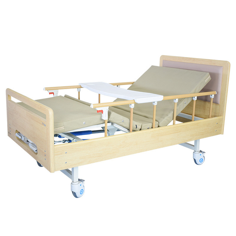 High Quality Wooden Side Rails Medical Bed Electric 2-functions Homecare Hospital Bed