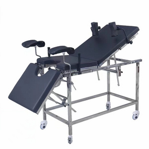 High quality ob gyn chair gynecological examination couch table with stirrups