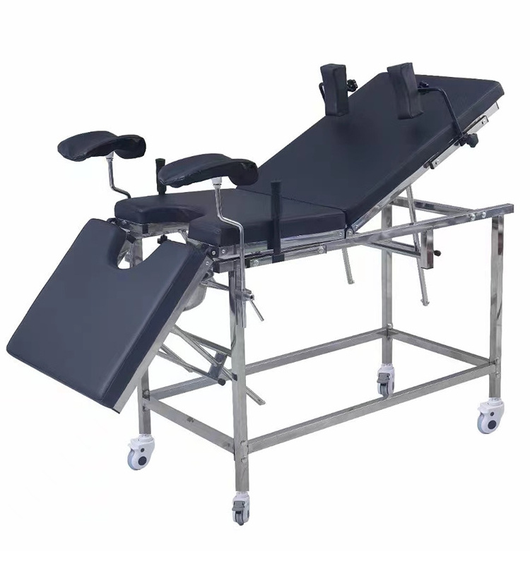 High quality ob gyn chair gynecological examination couch table with stirrups