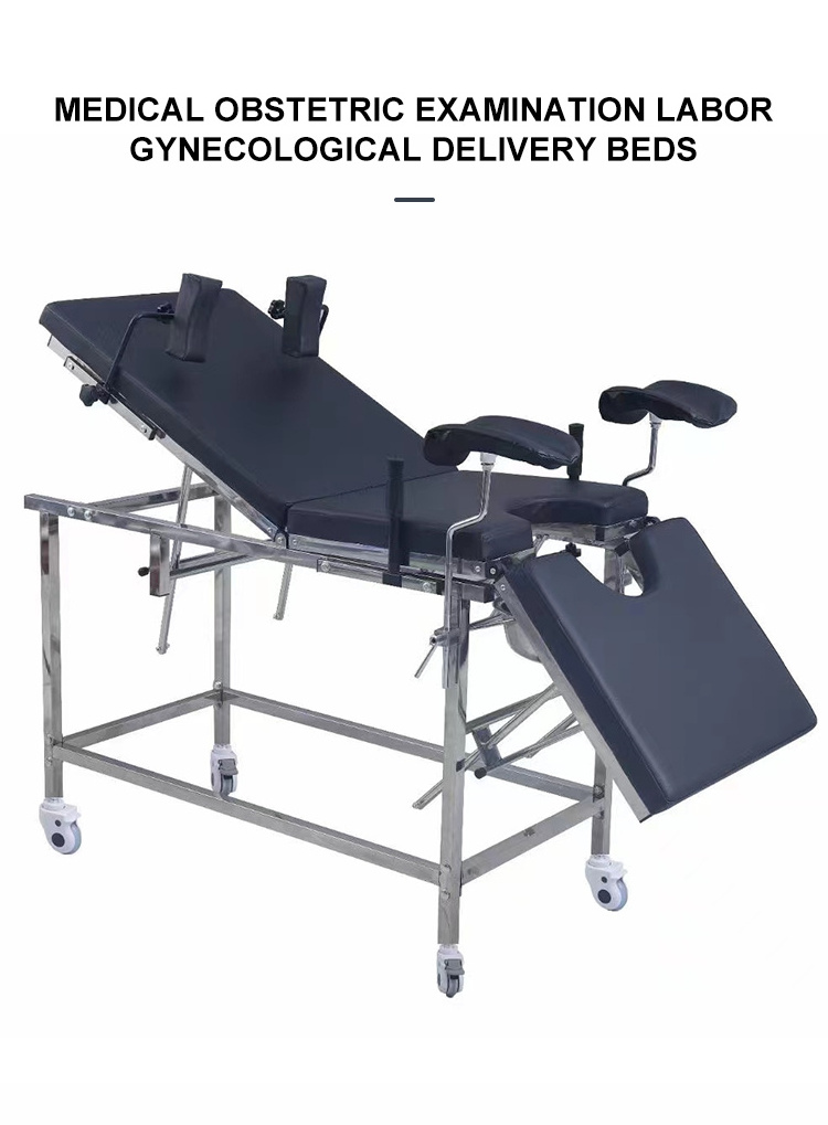 High quality ob gyn chair gynecological examination couch table with stirrups