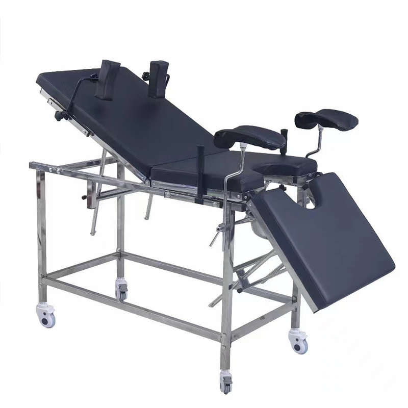 High quality ob gyn chair gynecological examination couch table with stirrups