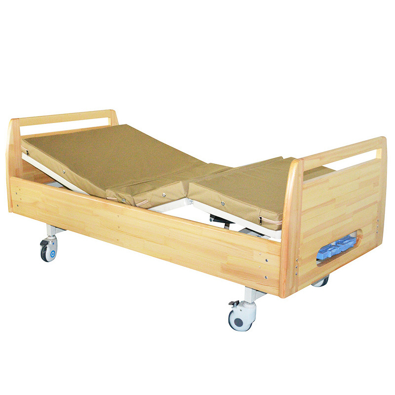 High Quality Wooden Side Rails Medical Bed Electric 2-functions Homecare Hospital Bed