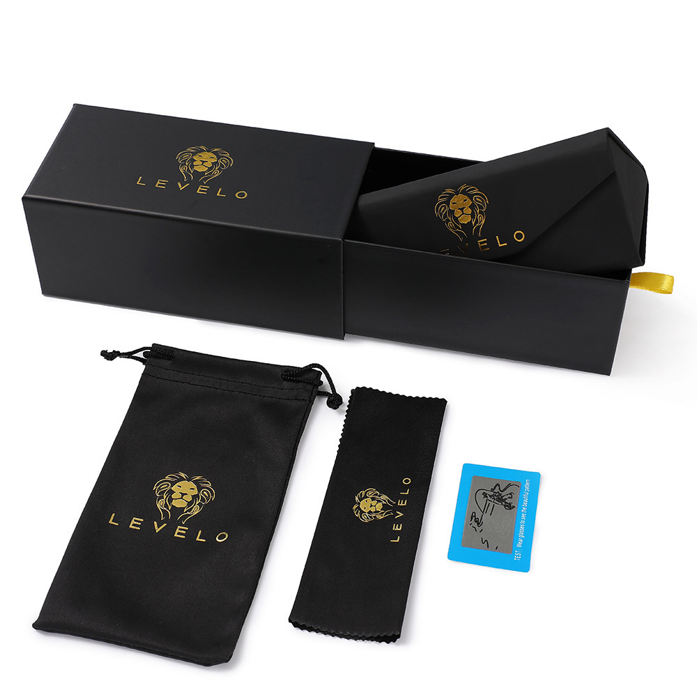 Triangle folding sunglasses case set Custom Logo Luxury Popular Black PU Leather Sunglasses Packing set Eyeglasses Case