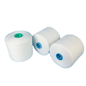 Factory direct sales Raw white 20s 40s/2 polyester spun yarn  100 polyester virgin yarn