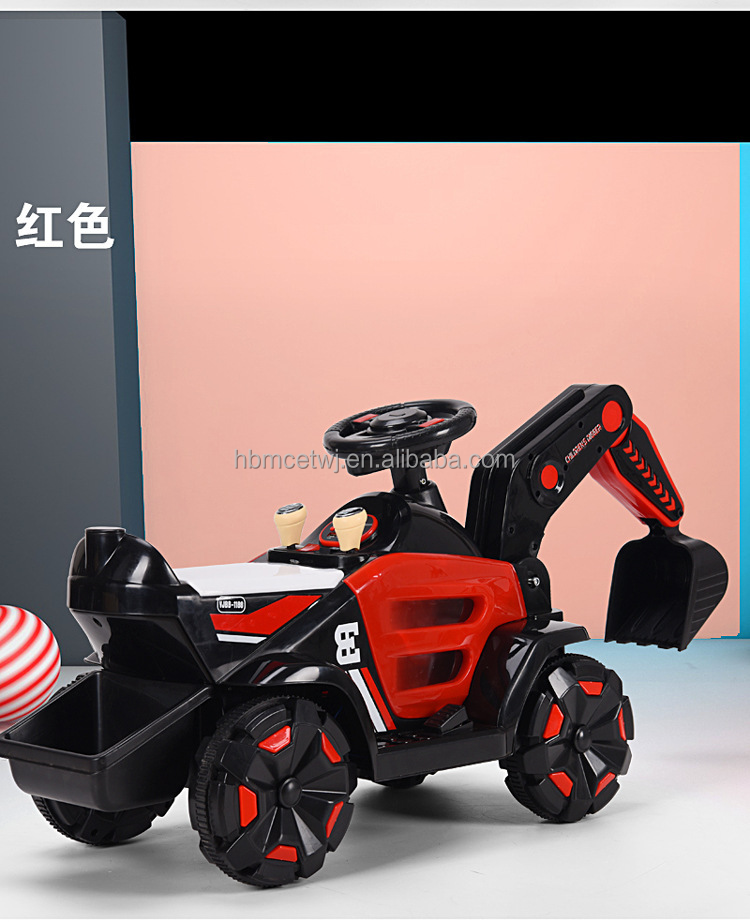 Factory Direct Sales Unique Toy Kids Ride On Tractor Steering Remote Control With Trailer  Excavator For Children