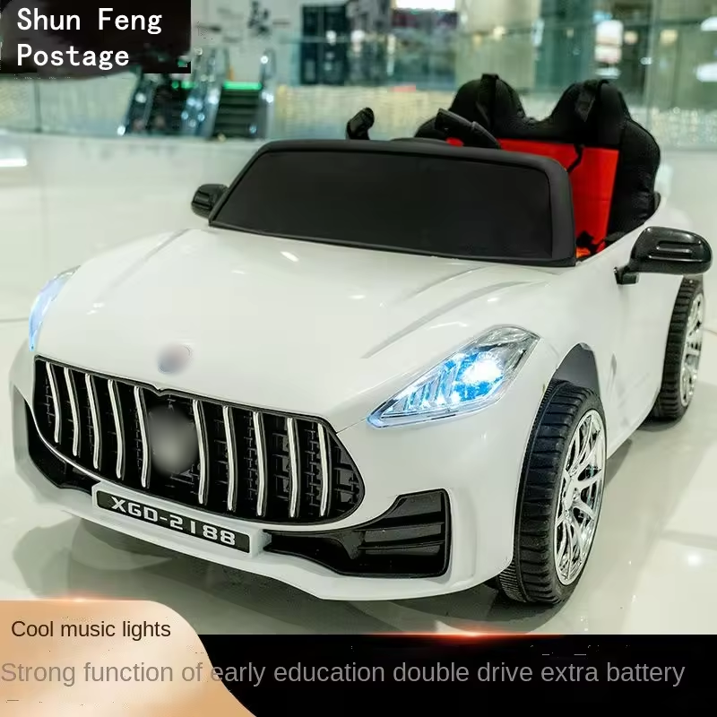 Hot Selling Children's Electric Car Four-wheel Remote Control   Baby Toy Car Can Sit In Adult Double Child Car