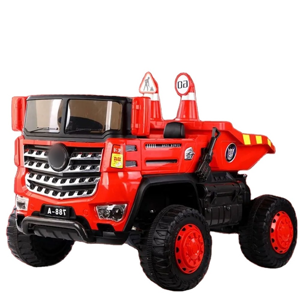 Children's electric excavator boy toy car excavator can sit and ride oversized hook machine remote control engineering vehicle.