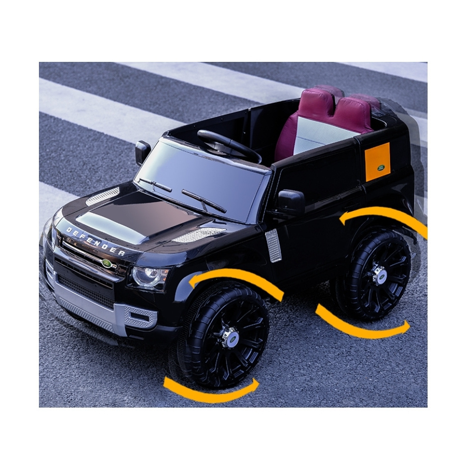 2 Seats Child Ride On Car with Leather Seat &Rubber Wheel Electric 12V Rechargeable Power Wheel