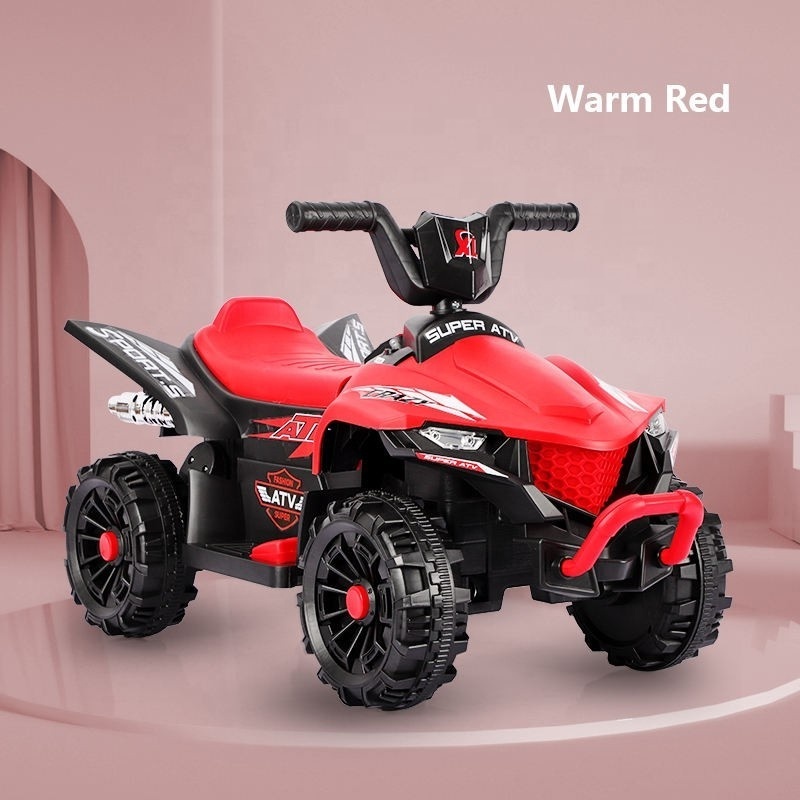 6 V Kids Electric 4 Wheeler ATV Quad with Music Lights Ride on Toy Car