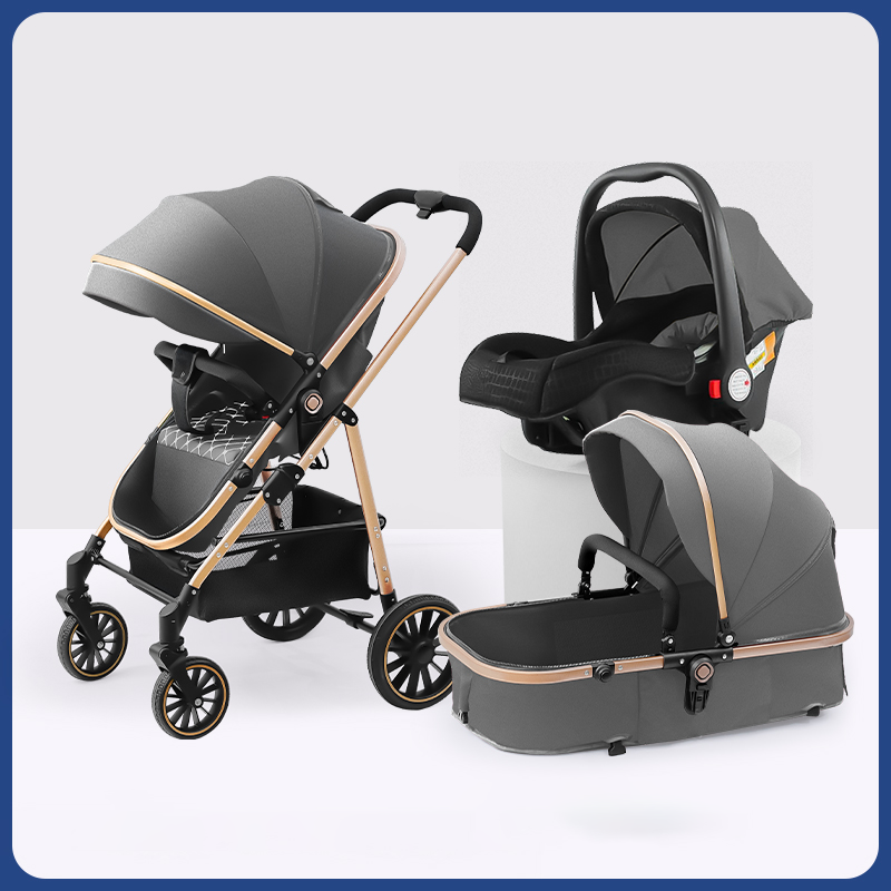 Factory direct selling baby stroller 3 in 1  Lightweight Travel Airplane 2024 Baby Stroller with Car Seat