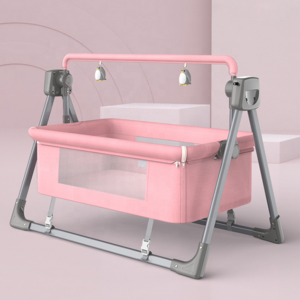 Foldable Automatic Baby Swing Cradle Next To Me Bed Beside Parents Electric Toddler Bassinet