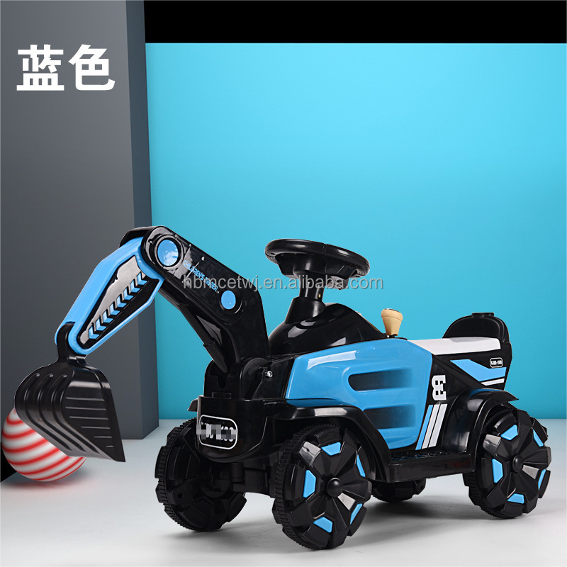 Factory Direct Sales Unique Toy Kids Ride On Tractor Steering Remote Control With Trailer  Excavator For Children