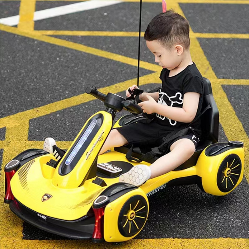 Electric Racing Go Karting Cars 390w Double Driving Big Power Pedal Go Karts For Kids Adult 12v 7ah Battery