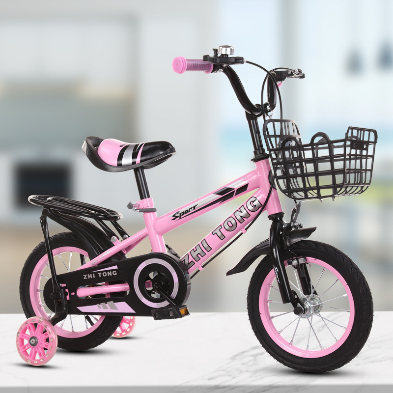 2024 Hot Sale Cartoon Red Kids Bike Toy with Aluminum Alloy Steel Rim and Training Wheels for Children 3-8 Years Old