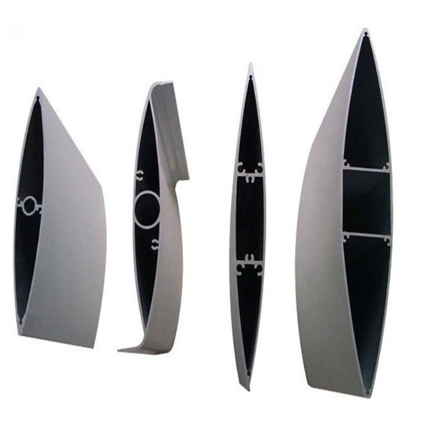 Airfoil Architectural Shades Louver Fins Aluminium Extrusion Fanblade  Winged Aluminium Profile for louver