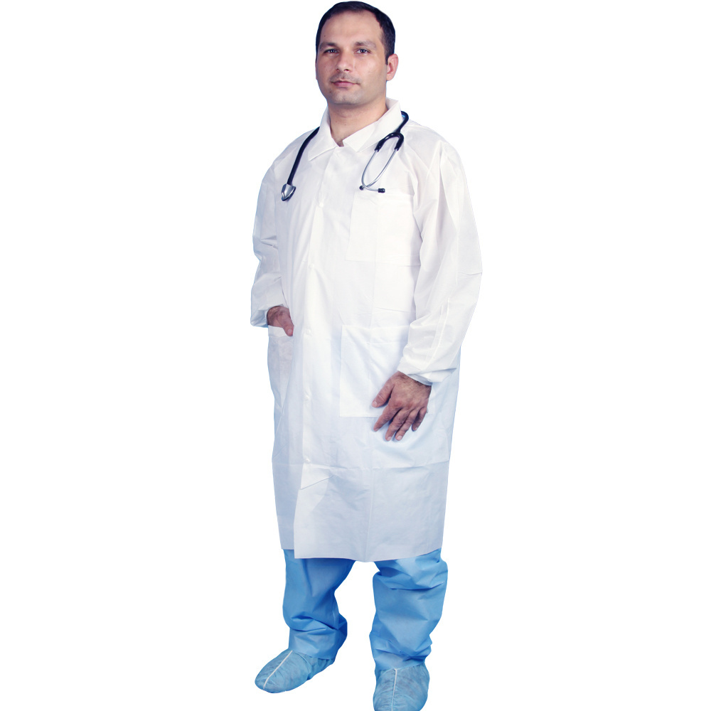 MEDLINK disposable OEM safety clothes lab coat laboratory coat uniform visit coverall gown overalls for work