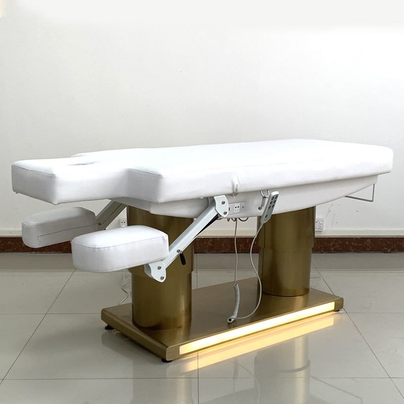 Electric Therapy Salon Chair Motors Electric Massage Beauty Bed High Quality Luxury Salon Furniture White Massage Table Modern