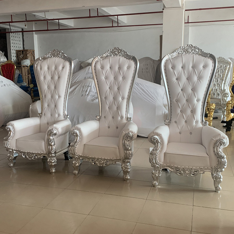 Wholesale Wooden High Back Sofa European Style King Throne Chair Wedding Banquet Hotel Chairs