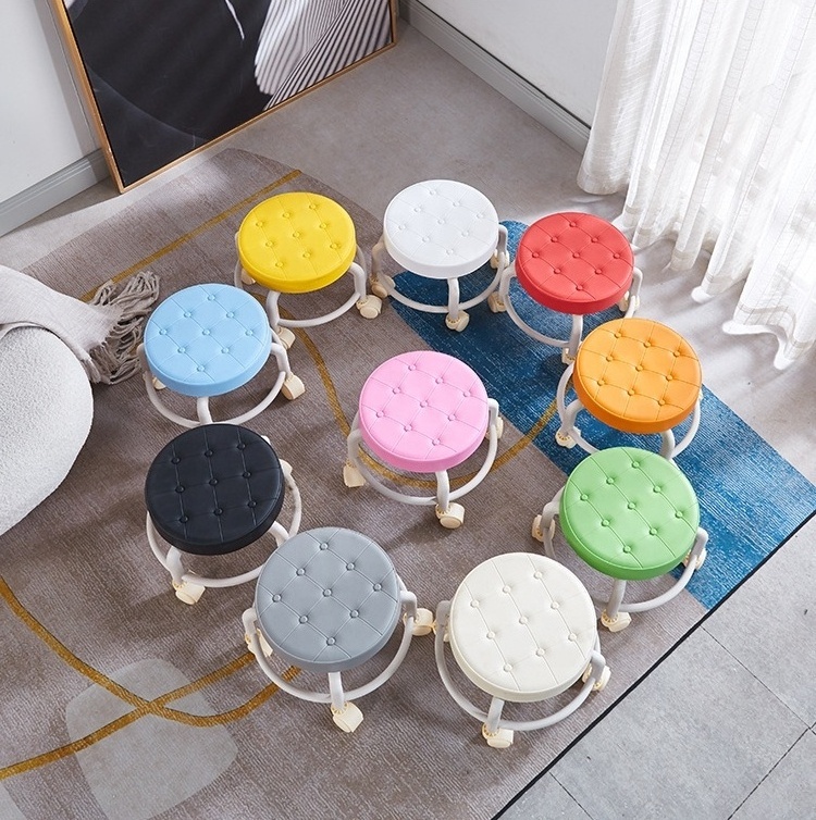 Factory direct sales universal wheel small stool 360-degree rotating chair living room demolition courier chair stool