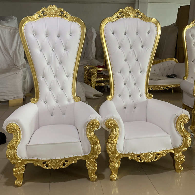 Wholesale Wooden High Back Sofa European Style King Throne Chair Wedding Banquet Hotel Chairs